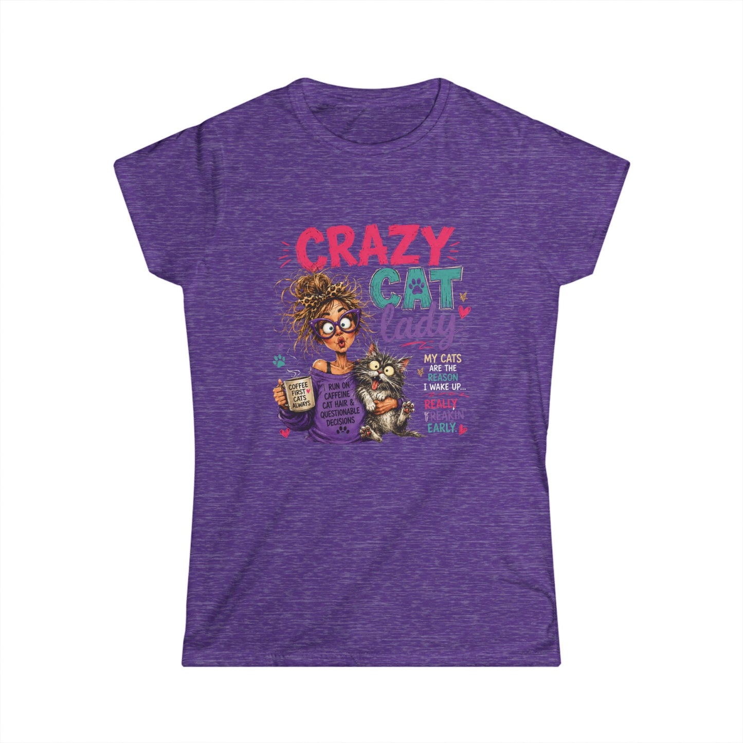 Crazy Cat Lady T‑Shirt – Funny Women's Cat Lover Tee ("Crazy Cat Lady")