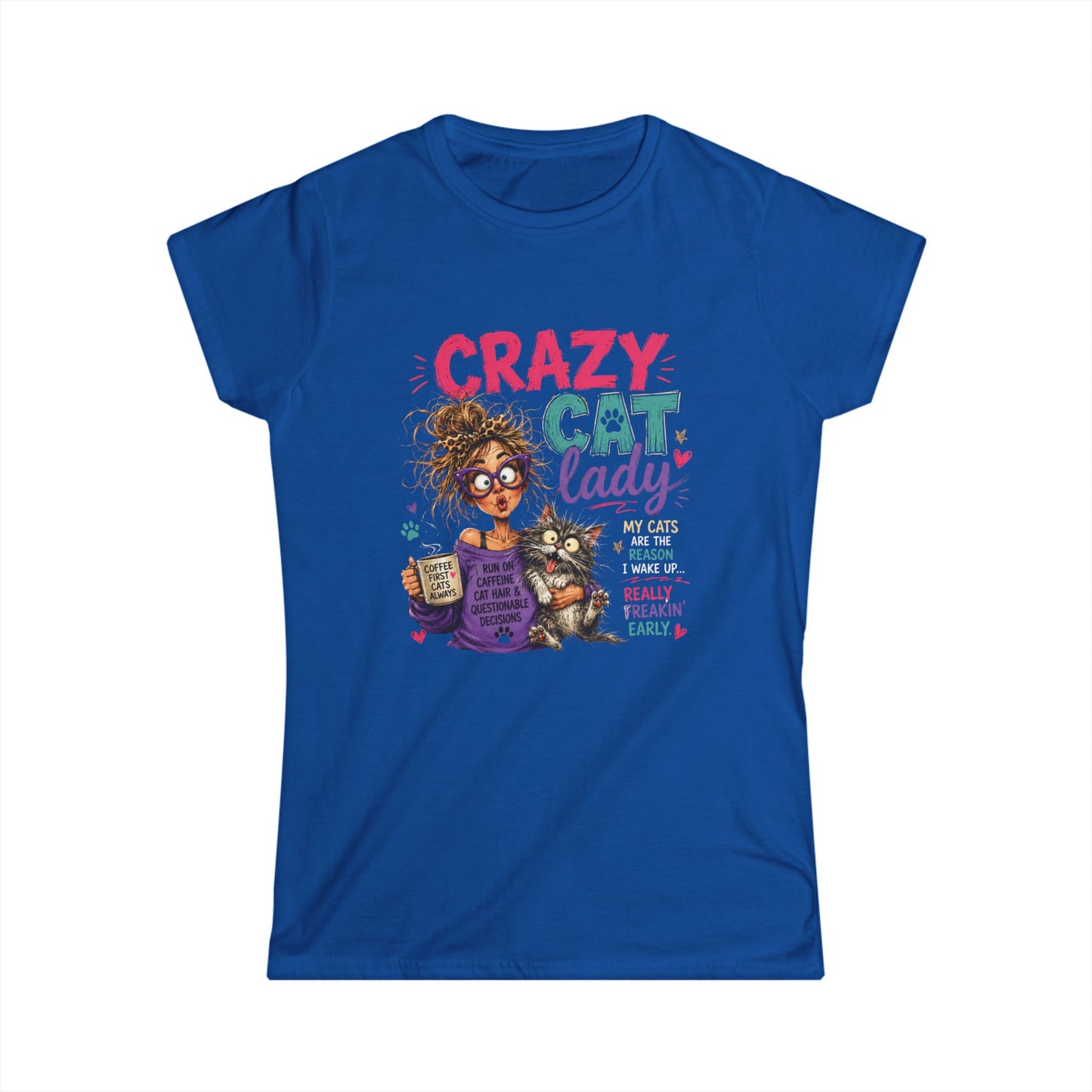 Crazy Cat Lady T‑Shirt – Funny Women's Cat Lover Tee ("Crazy Cat Lady")