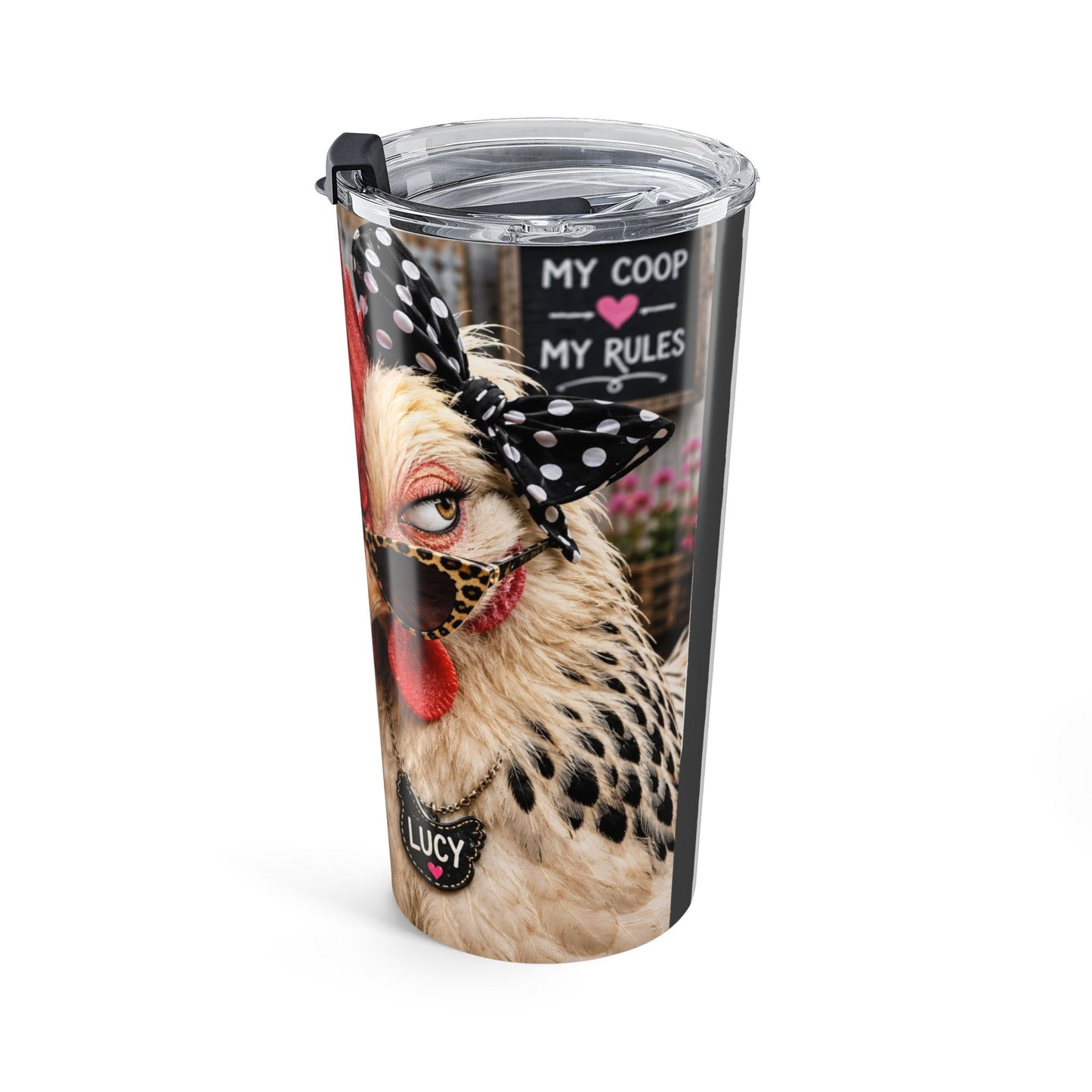 20oz Rooster Tumbler – 'Restfully Rooster' Insulated Travel Cup