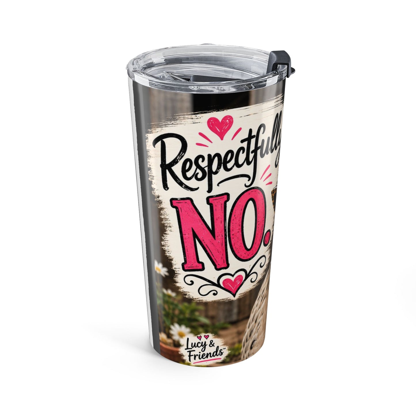 20oz Rooster Tumbler – 'Restfully Rooster' Insulated Travel Cup